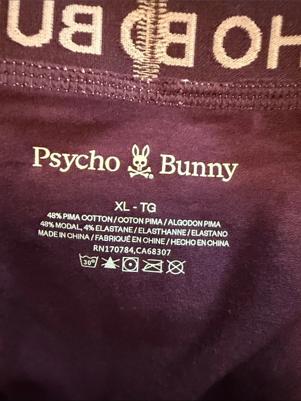 Psycho Bunny Plum Boxer Briefs with Pink Logo Waistband